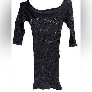Bebe Beige and black lace bodycon dress Garment